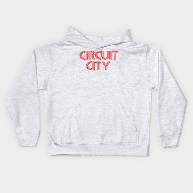 Circuit City (red) Kids Hoodie by BradyRain